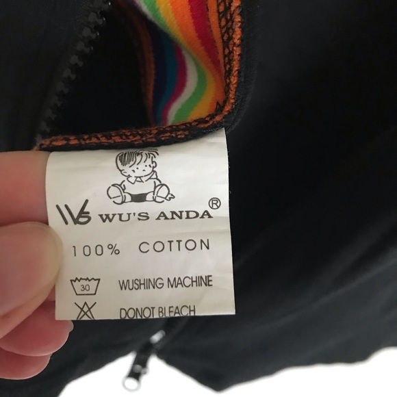 Rainbow Striped Black Full Zip Vest - M - Picture 6 of 6
